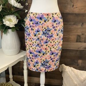 🍃🌸 Talbots Floral Print Skirt Size 8P